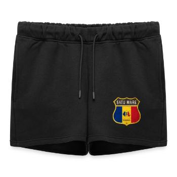Motif écusson Satu Mare Romania - Short de survêtement femme premium - noir - Devant - AI Model Female 172 light (172cm)