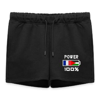 Palestine and France are in power - Women’s Premium Organic Sweatshorts - black - Front - AI Model Female 172 light (172cm)