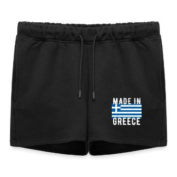 Fabriqué en Grèce Drapeau Grec Rétro Vintage - Short de survêtement femme premium - noir - Devant - AI Model Female 172 light (172cm)