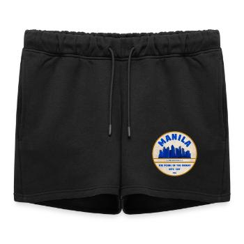 Horizon de Manille - Short de survêtement femme premium - noir - Devant - AI Model Female 172 light (172cm)
