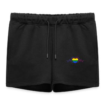 LGBT Heart Pride Gay Gay Sexualité Droits humains - Short de survêtement femme premium - noir - Devant - AI Model Female 172 light (172cm)