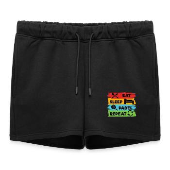 Padel Déclaration Joueur Revers Raquette Sport - Short de survêtement femme premium - noir - Devant - AI Model Female 172 light (172cm)