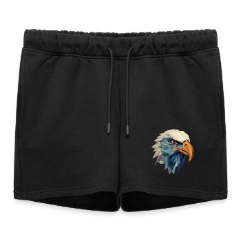 Aigle stylisé, géométrique - Short de survêtement femme premium - noir - Devant - AI Model Female 172 light (172cm)