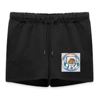Casquettes astro - Short de survêtement femme premium - noir - Devant - AI Model Female 172 light (172cm)