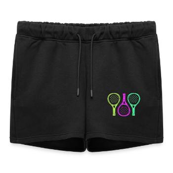 Padel Racket Setback Player Padel Game - Women’s Premium Organic Sweatshorts - black - Front - AI Model Female 172 light (172cm)