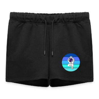astronaute, flying fusée espace - Short de survêtement femme premium - noir - Devant - AI Model Female 172 light (172cm)
