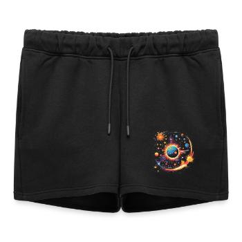 Big Bang - Short de survêtement femme premium - noir - Devant - AI Model Female 172 light (172cm)