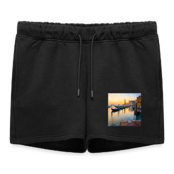 Venise - Short de survêtement femme premium - noir - Devant - AI Model Female 172 light (172cm)
