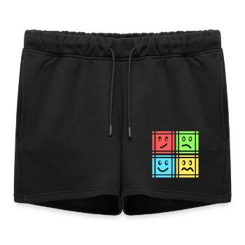 Motifs géométriques - Short de survêtement femme premium - noir - Devant - AI Model Female 172 light (172cm)