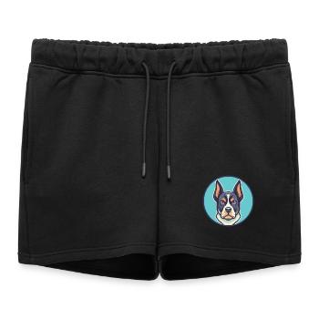 Bleu De Gascogne Dog Breed Cartoon Kawaii Clipart - Short de survêtement femme premium - noir - Devant - AI Model Female 172 light (172cm)