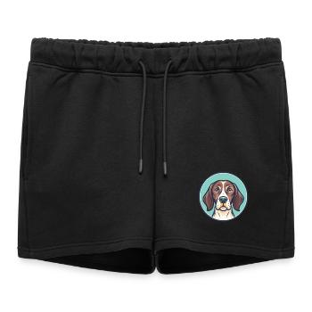 Chien d’arrêt portugais race dessin animé Kawaii - Short de survêtement femme premium - noir - Devant - AI Model Female 172 light (172cm)
