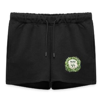 Nom hébreu de Dieu YHWH Rohi - Short de survêtement femme premium - noir - Devant - AI Model Female 172 light (172cm)