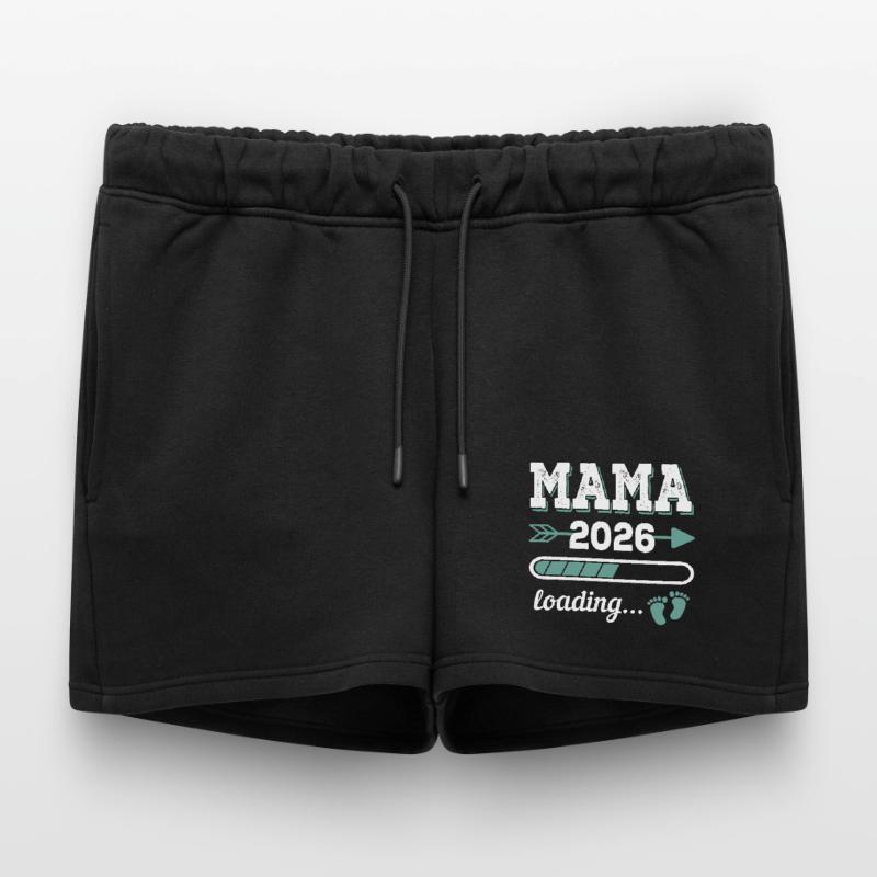 Mama 2026 Loading Werdender Mutter Geschenkidee Frauen Premium Organic Sweatshorts