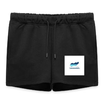 Lac de Constance paysage Logo Lakeshore - Short de survêtement femme premium - noir - Devant - AI Model Female 172 light (172cm)