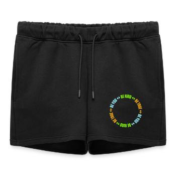 Sois gentil, sois sincère, sois toi-même, un amour de soi inspirant - Short de survêtement femme premium - noir - Devant - AI Model Female 172 light (172cm)