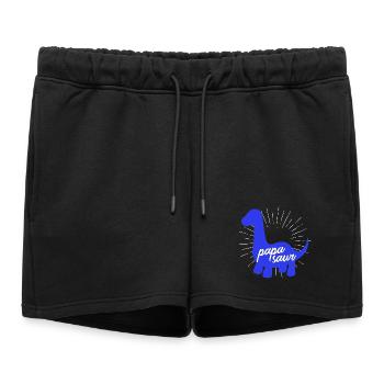 Papasaur T-Rex Dinosaure Paternité Daddysaure - Short de survêtement femme premium - noir - Devant - AI Model Female 172 light (172cm)
