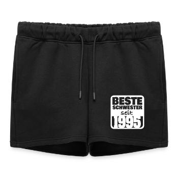 Frères et sœurs 1995 - Short de survêtement femme premium - noir - Devant - AI Model Female 172 light (172cm)