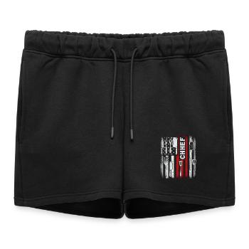 Chef du drapeau américain - Short de survêtement femme premium - noir - Devant - AI Model Female 172 light (172cm)