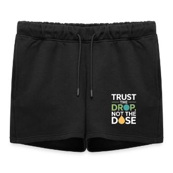 Certified Clinical Dilution Specialist Apparel  - Women’s Premium Organic Sweatshorts - black - Front - AI Model Female 172 light (172cm)