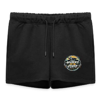 Ne te presse pas, sois heureux paresseux - Short de survêtement femme premium - noir - Devant - AI Model Female 172 light (172cm)