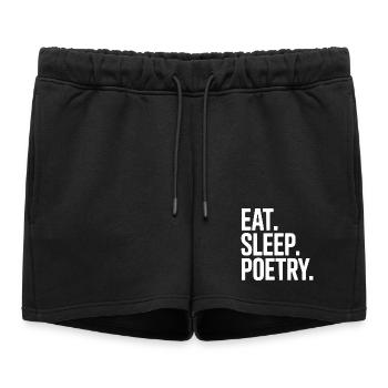 Erreur de frappe de poésie Eat Sleep - Short de survêtement femme premium - noir - Devant - AI Model Female 172 light (172cm)