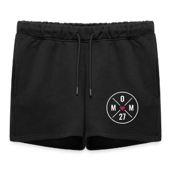 Mama 2027 Herz - Frauen Premium Organic Sweatshorts - Schwarz - Vorne - AI Model Female 172 light (172cm)