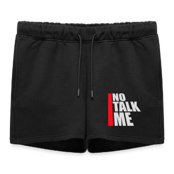 Pas de discours introverti antisocial drôle - Short de survêtement femme premium - noir - Devant - AI Model Female 172 light (172cm)