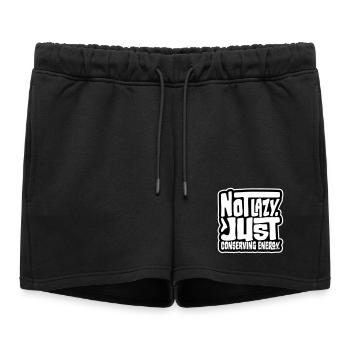 Pas paresseux, juste économiser de l’énergie, drôle de paresseux à dire - Short de survêtement femme premium - noir - Devant - AI Model Female 172 light (172cm)