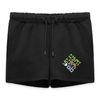 Laisse faire mal Laisse ça guérir Laisse partir Inspirant - Short de survêtement femme premium - noir - Devant - AI Model Female 172 light (172cm)