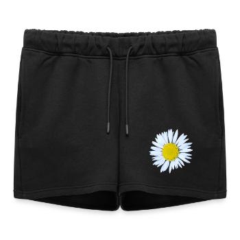 Marguerites - Short de survêtement femme premium - noir - Devant - AI Model Female 172 light (172cm)
