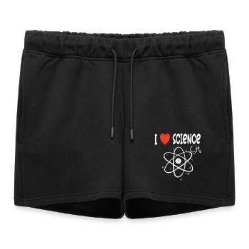 J’aime la science - Short de survêtement femme premium - noir - Devant - AI Model Female 172 light (172cm)