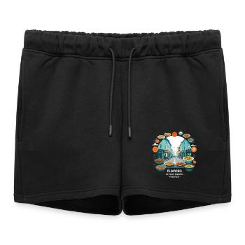 Festival de cuisine de rue - Short de survêtement femme premium - noir - Devant - AI Model Female 172 light (172cm)