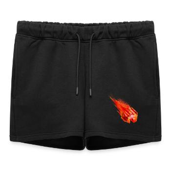 Astéroïde lumineux avec queue de feu - Conception de puissance - Short de survêtement femme premium - noir - Devant - AI Model Female 172 light (172cm)