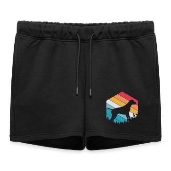 German Pointer Dog German Shorthair - Women’s Premium Organic Sweatshorts - black - Front - AI Model Female 172 light (172cm)
