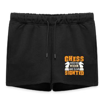 Échiquier des joueurs d’échecs - Short de survêtement femme premium - noir - Devant - AI Model Female 172 light (172cm)