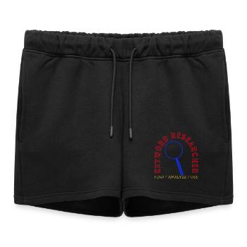 Keyword Research Magnifying Glass Logo - Women’s Premium Organic Sweatshorts - black - Front - AI Model Female 172 light (172cm)