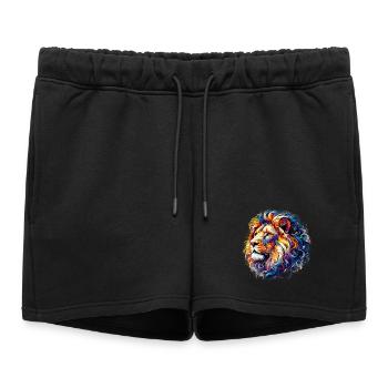 Lion - Short de survêtement femme premium - noir - Devant - AI Model Female 172 light (172cm)
