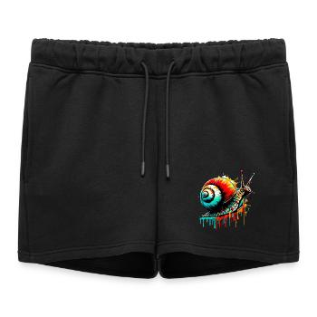 Escargot - Short de survêtement femme premium - noir - Devant - AI Model Female 172 light (172cm)