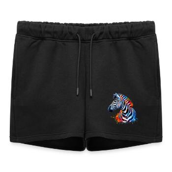 Zèbre - Short de survêtement femme premium - noir - Devant - AI Model Female 172 light (172cm)
