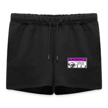 Turbo Avertissement Enfants  - Short de survêtement femme premium - noir - Devant - AI Model Female 172 light (172cm)