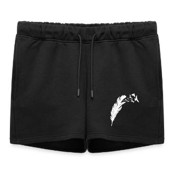 Conception de vol d’oiseau de la liberté à plumes - Short de survêtement femme premium - noir - Devant - AI Model Female 172 light (172cm)