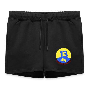  13 Bouches-du-Rhône  - Short de survêtement femme premium - noir - Devant - AI Model Female 172 light (172cm)