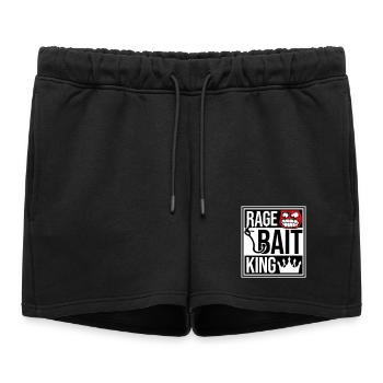 Rage Bait King en ligne Troll Attention Fun - Short de survêtement femme premium - noir - Devant - AI Model Female 172 light (172cm)