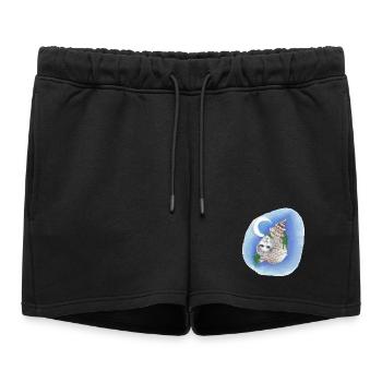 04. L’âme du Souvenir - Short de survêtement femme premium - noir - Devant - AI Model Female 172 light (172cm)
