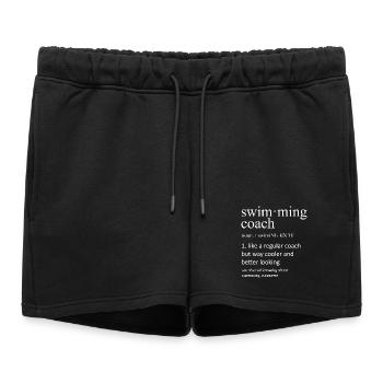 Définition de l’entraîneur de natation Typographie drôle - Short de survêtement femme premium - noir - Devant - AI Model Female 172 light (172cm)