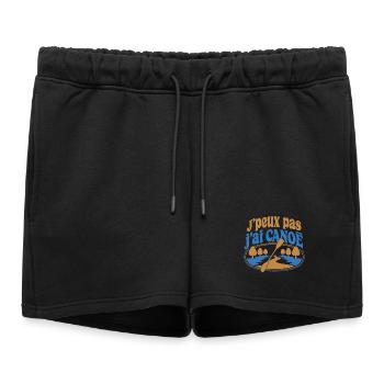 J’peux pas j’ai Canoë - Short de survêtement femme premium - noir - Devant - AI Model Female 172 light (172cm)