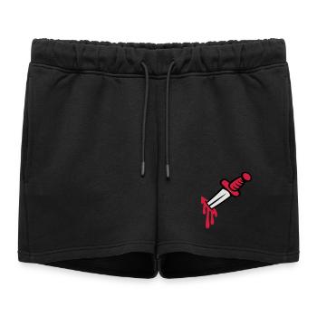 mes_vector - Short de survêtement femme premium - noir - Devant - AI Model Female 172 light (172cm)