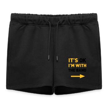 Im with the Band - Women’s Premium Organic Sweatshorts - black - Front - AI Model Female 172 light (172cm)