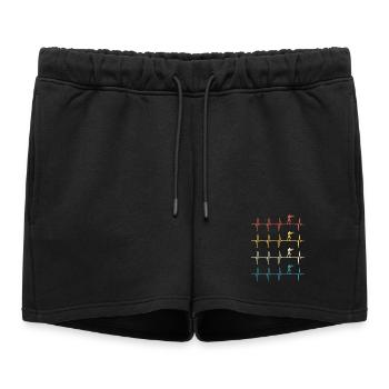 Biathlon Heartbeat Rétro Biathlète - Short de survêtement femme premium - noir - Devant - AI Model Female 172 light (172cm)