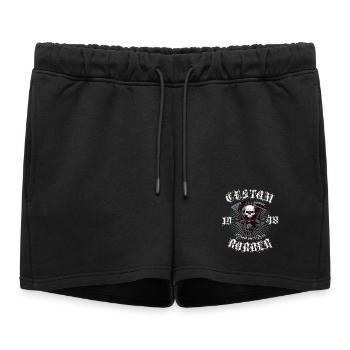 Conception de motos Bobber Chopper - Short de survêtement femme premium - noir - Devant - AI Model Female 172 light (172cm)